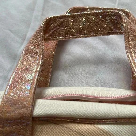 Benefit zippered make up bag/ cosmetics with hook sparkle - Picture 3 of 6